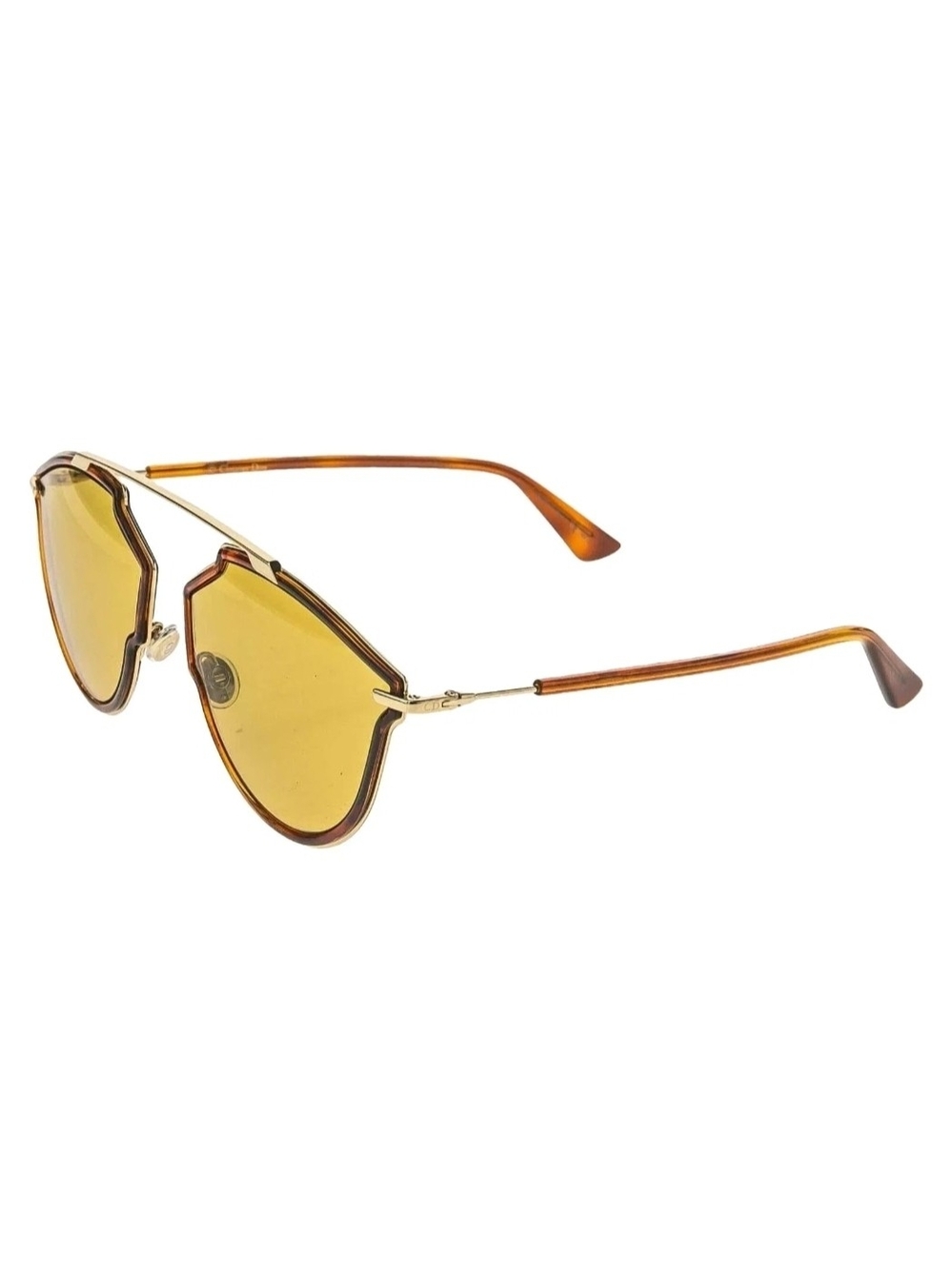 NEW AUTH Christian Dior DiorSoRealRise 06J70 Gold Havana Aviator Sunglasses